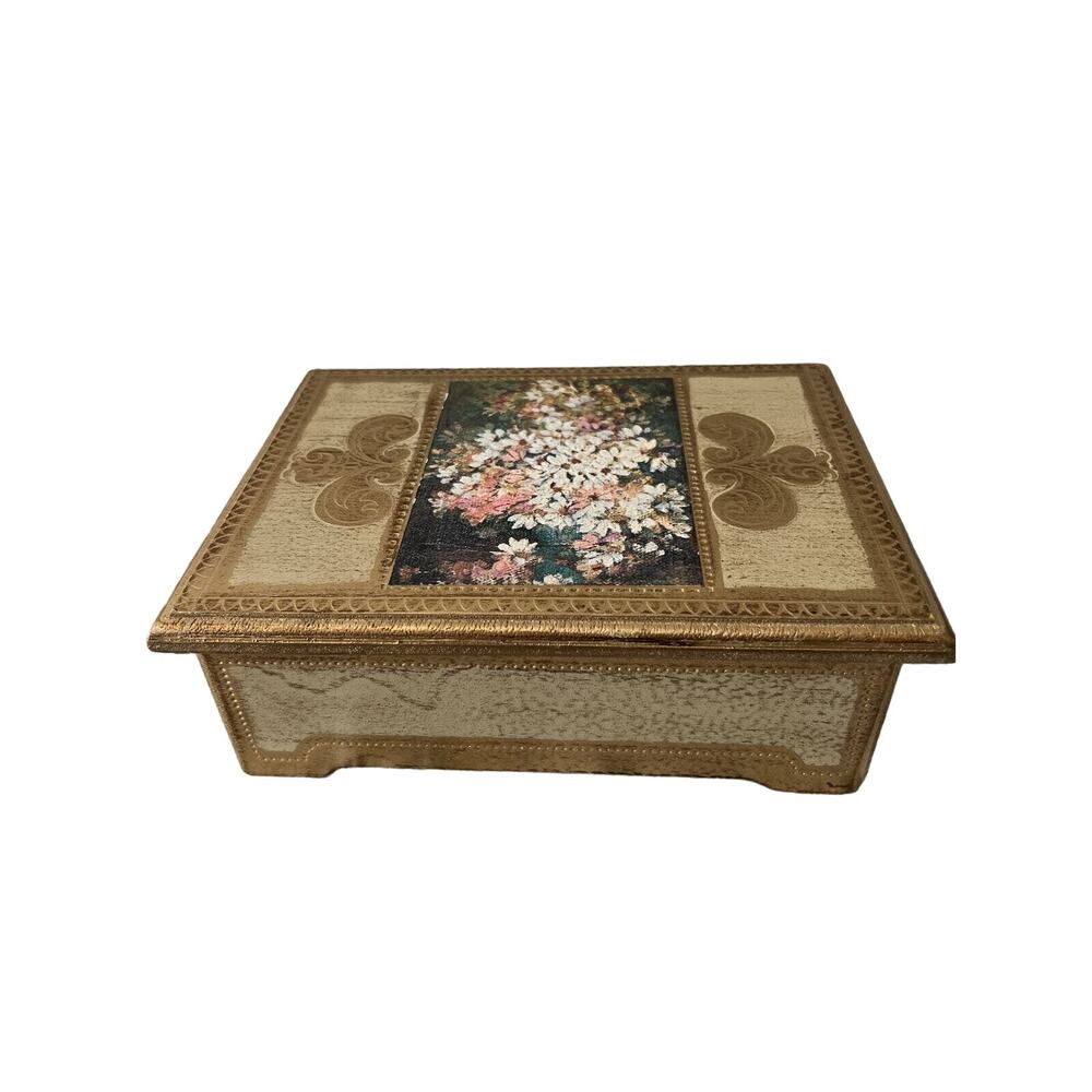 Music/ Jewelry Box Florentine Gold Gilded American Greeting Corp. Made in Japan